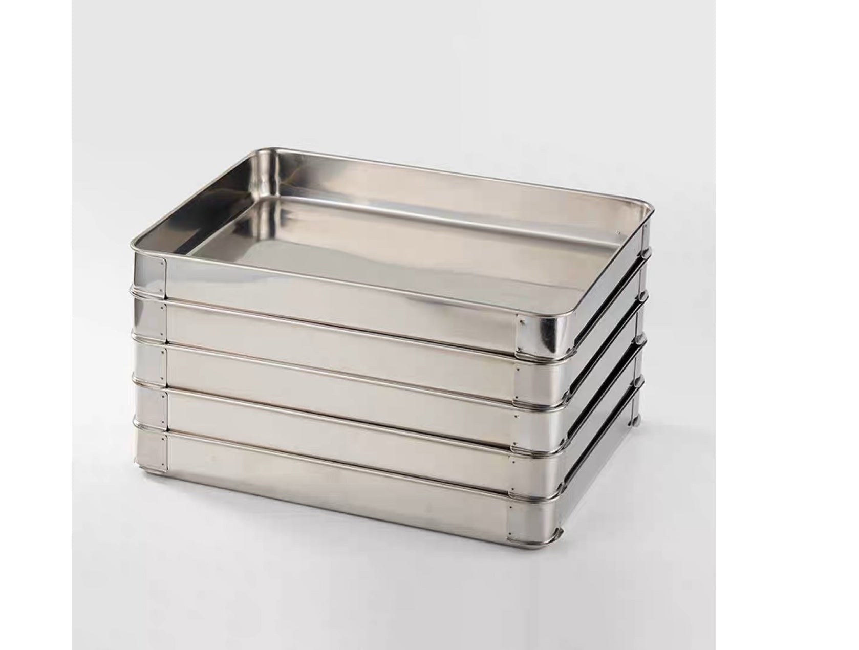 Stainless Steel Rectangular Food Tray (Lid sold separately) - Chefcoca