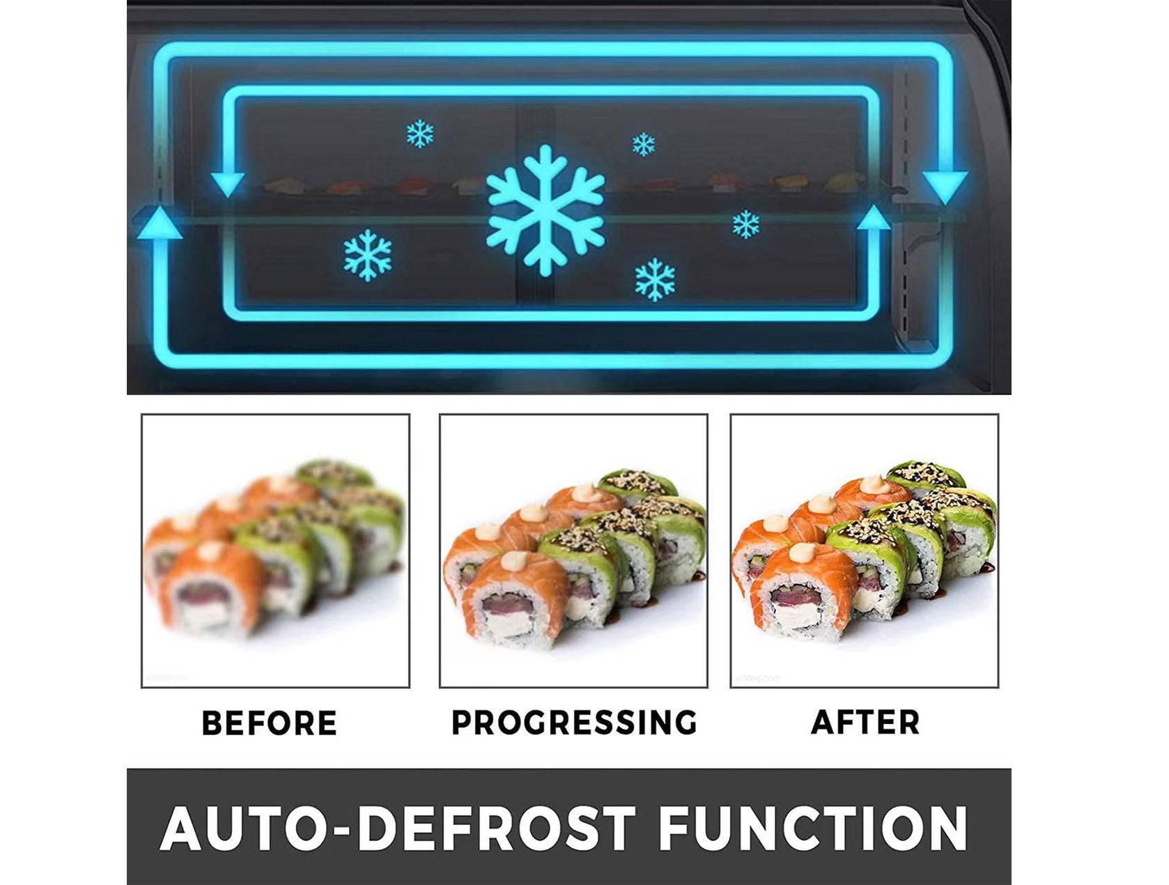 Sub-equip, 4FT Refrigerated Sushi Case (47.24"x16.3"x11.8") - Chefcoca