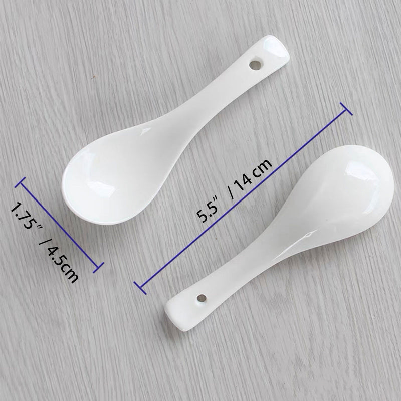 Japanese Style White Ceramic Spoon (T8400025)