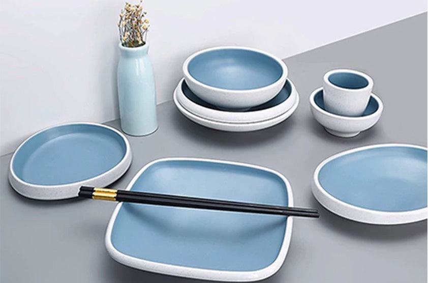 Blue & White Melamine