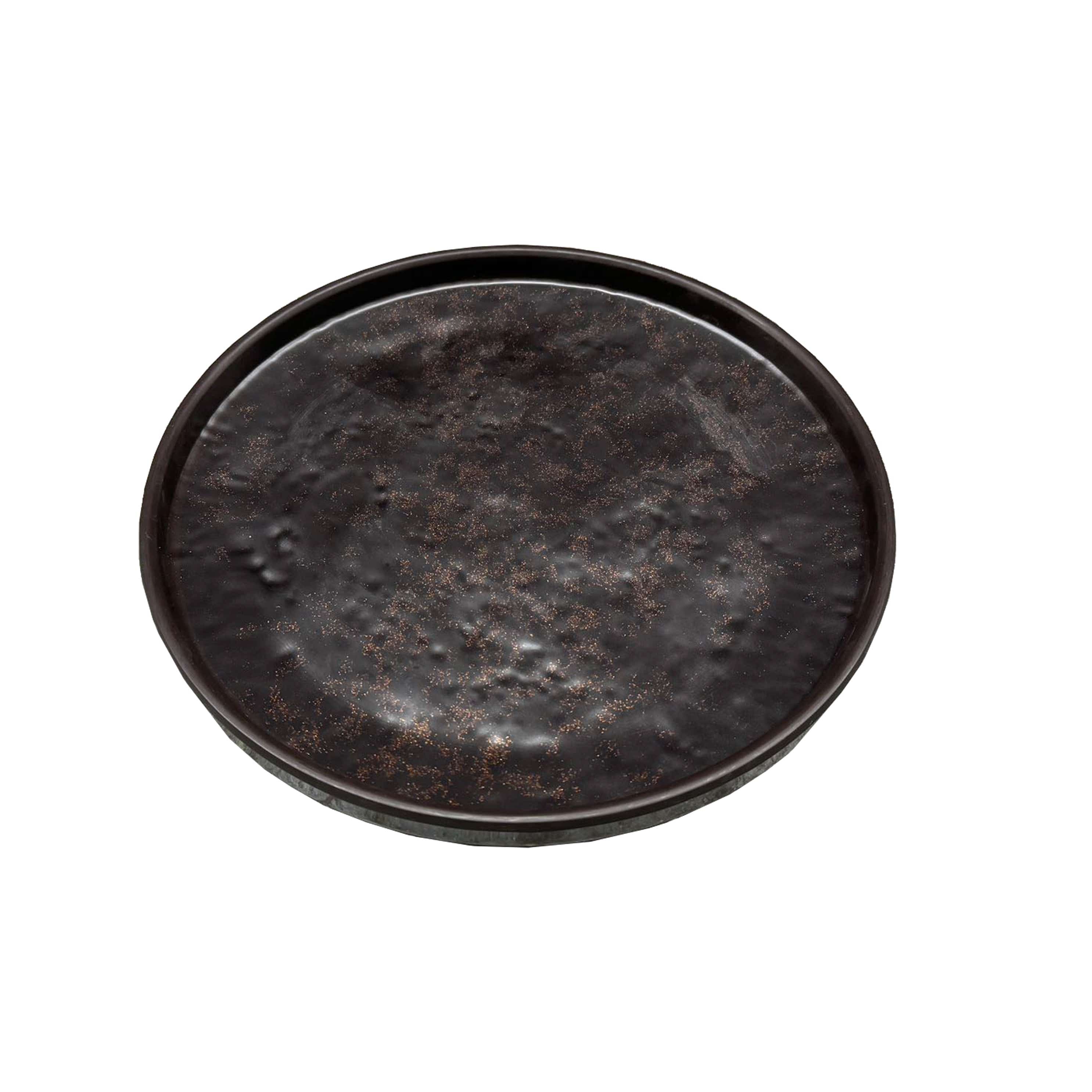 Dark Brown & Gold Plate