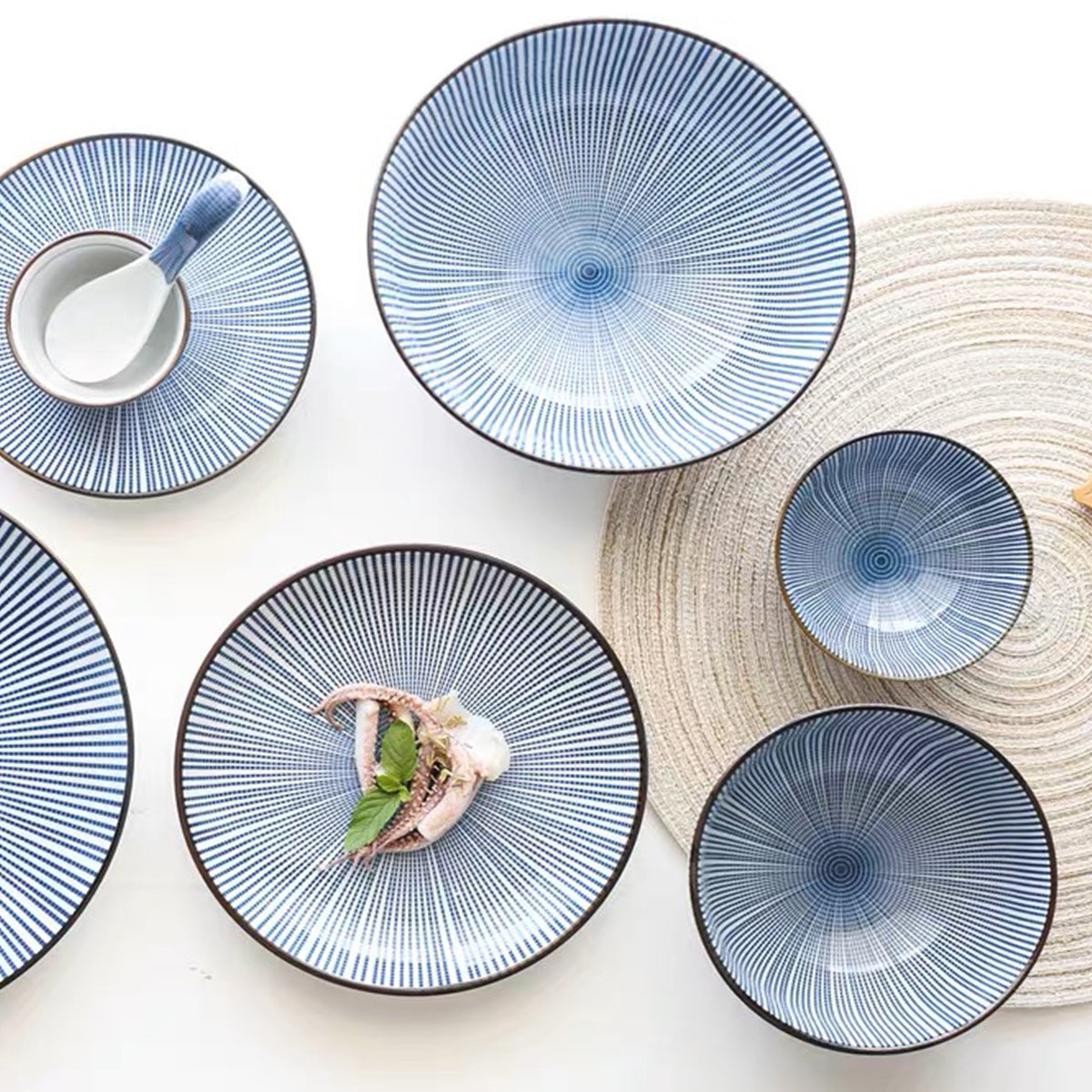 Light Blue Ceramic Plates