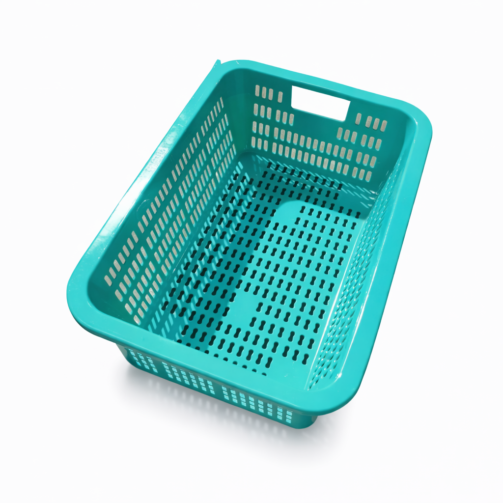 CHEFCO,FC028, 20.5" L Green Rectangular Vegetable Wash Basket with Cut-out Handle - Chefcoca