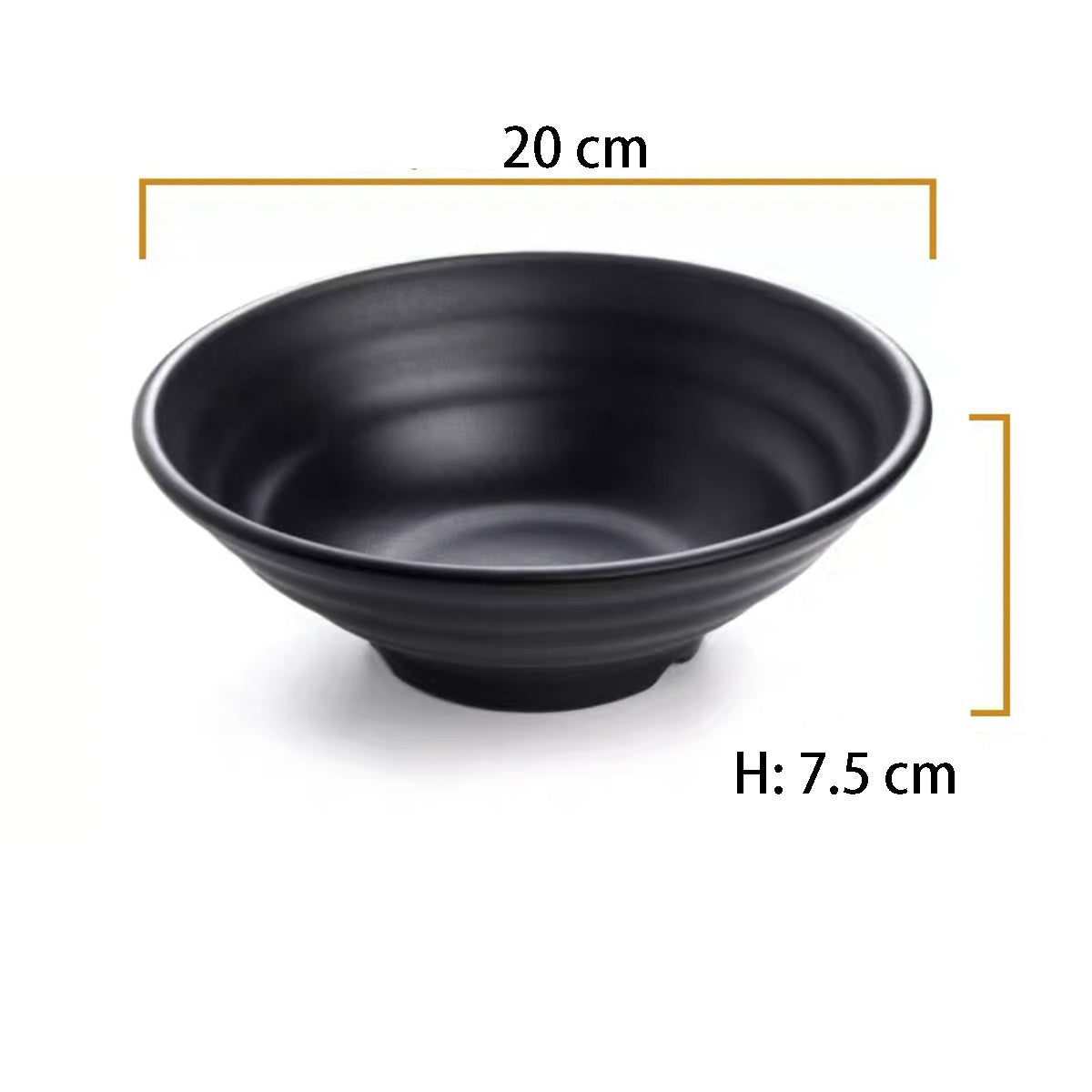 Linear Pattern Matte Black Bowl (YG140094/1008L/W0025-8S) - Chefcoca