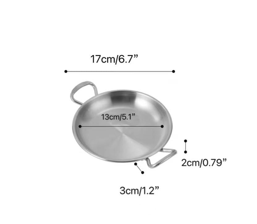 CHECO,KSP-17S, High Quality  304 Stainless Steel Round Snack& Sauce Dish,17cm/6.7" - Chefcoca