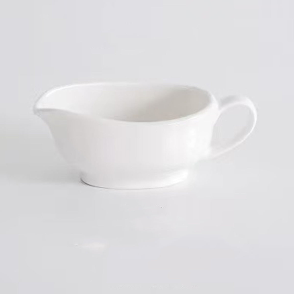 C610-75, 5 oz Gravy/Sauce Boat - Ceramic, White - Chefcoca