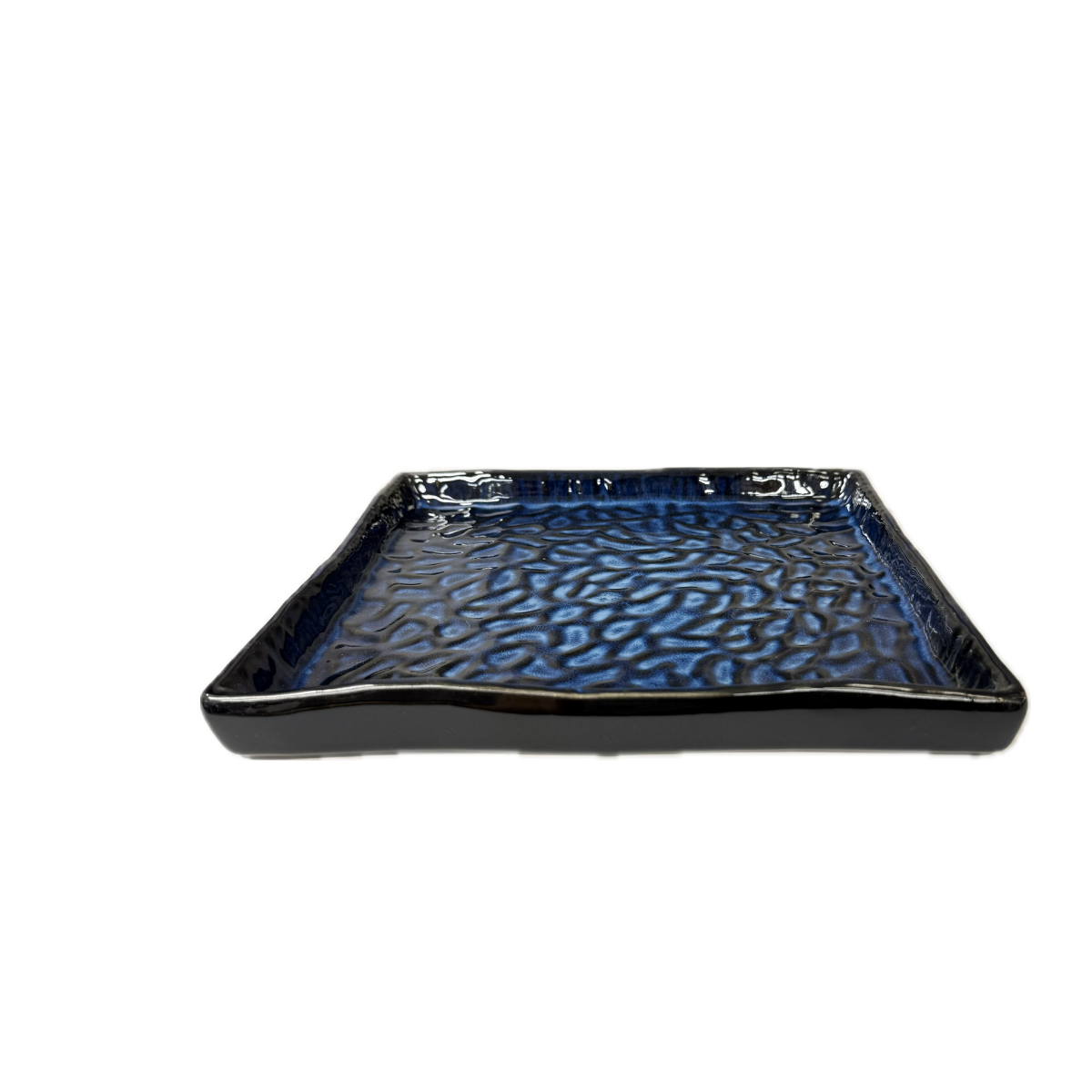 Chefco, 10" Blue Ceramic Square Plate (DB252502) - Chefcoca