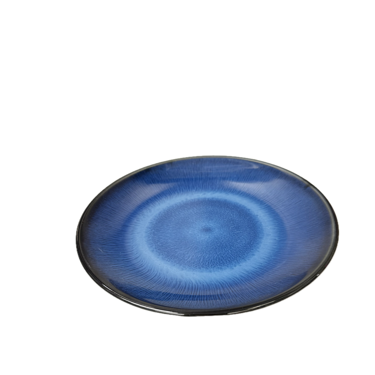 Chefco, 7 1/2" Dia Ceramic Dark Blue Kiln Round Plate (JS1905) - Chefcoca