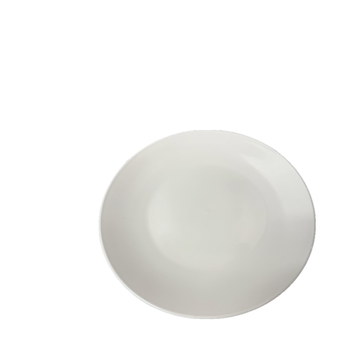 12" Dia White Ceramic Round Coupe Plate, 1-3/8"High - Ceramic, White (C210-121N) - Chefcoca