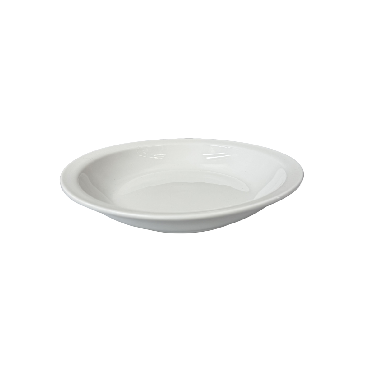 Chefco, 12" Porcelain Rimmed Salad Bowl - Ceramic, White (PT00100)