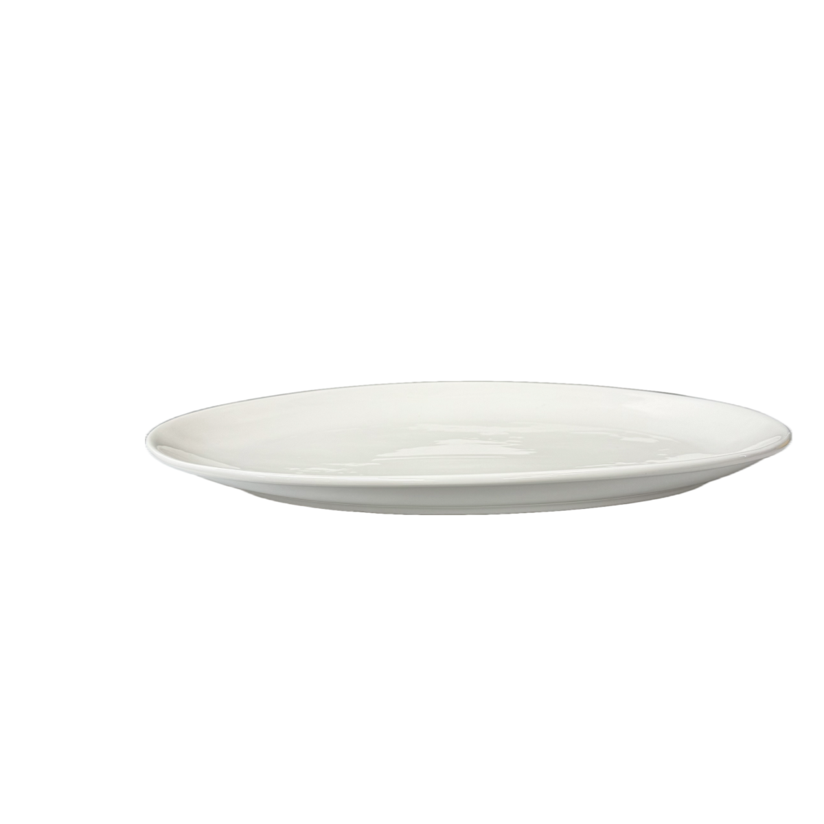 Chefco, 18" White Oval Deep Plate - Ceramic, White (P1605)
