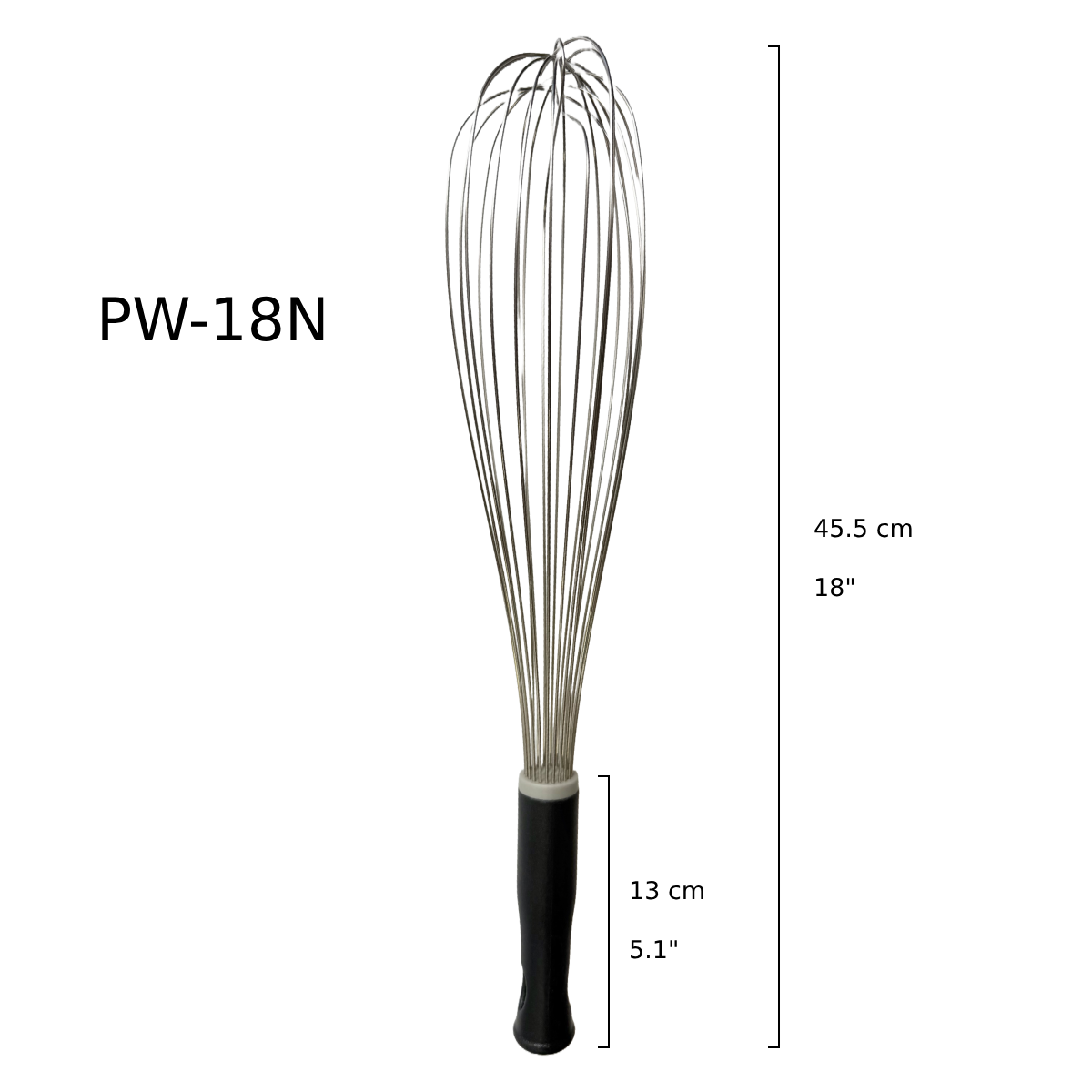 Sub-equip, 18" Piano Whisks, Nylon (PW-18N) - Chefcoca