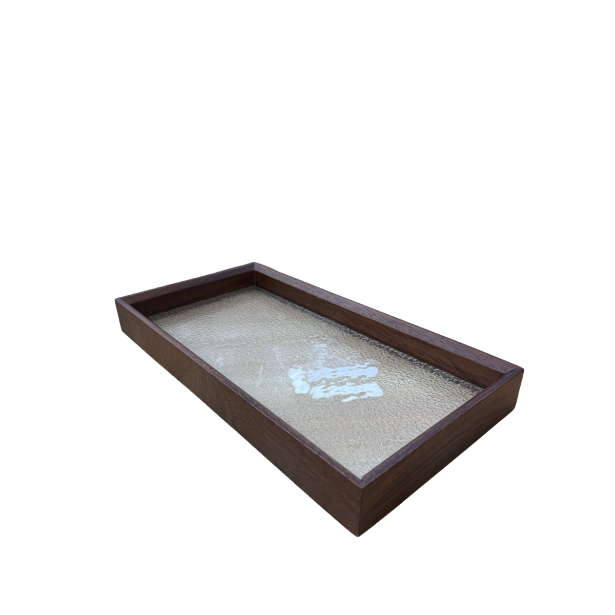 Chefco, Rectangular Glass Serving Plate with Wooden Frame (GSP-331704) - Chefcoca