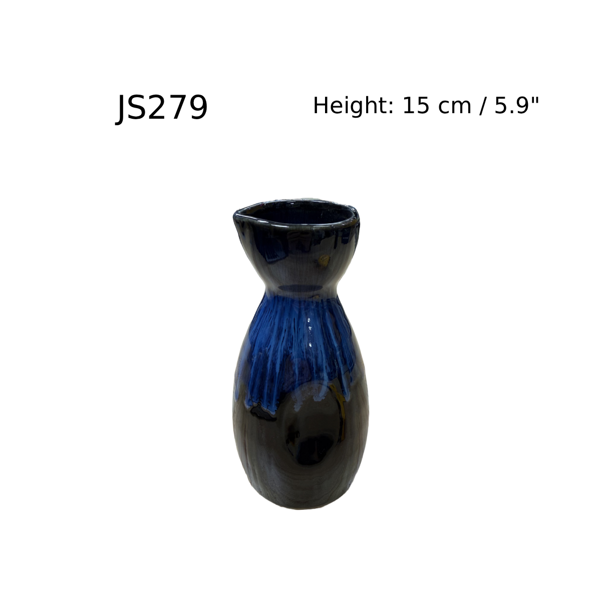 Chefco, Ceramic Dark Blue Large Sake Bottle (JS279) - Chefcoca