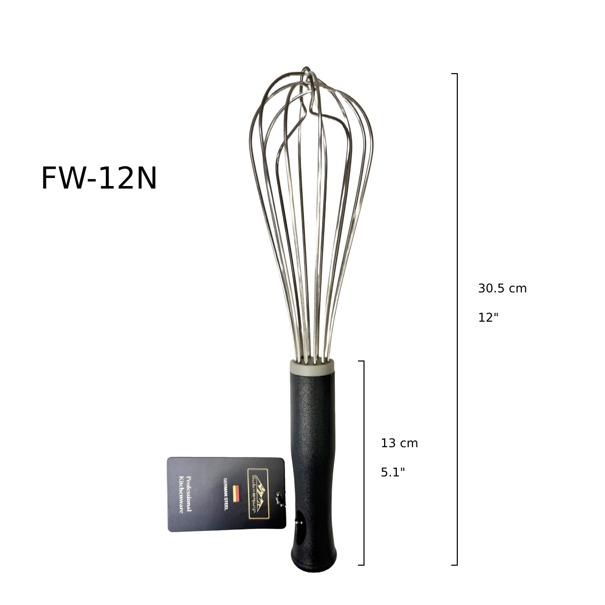 Sub-equip, 12" French Whisks, Nylon (FW-12N) - Chefcoca