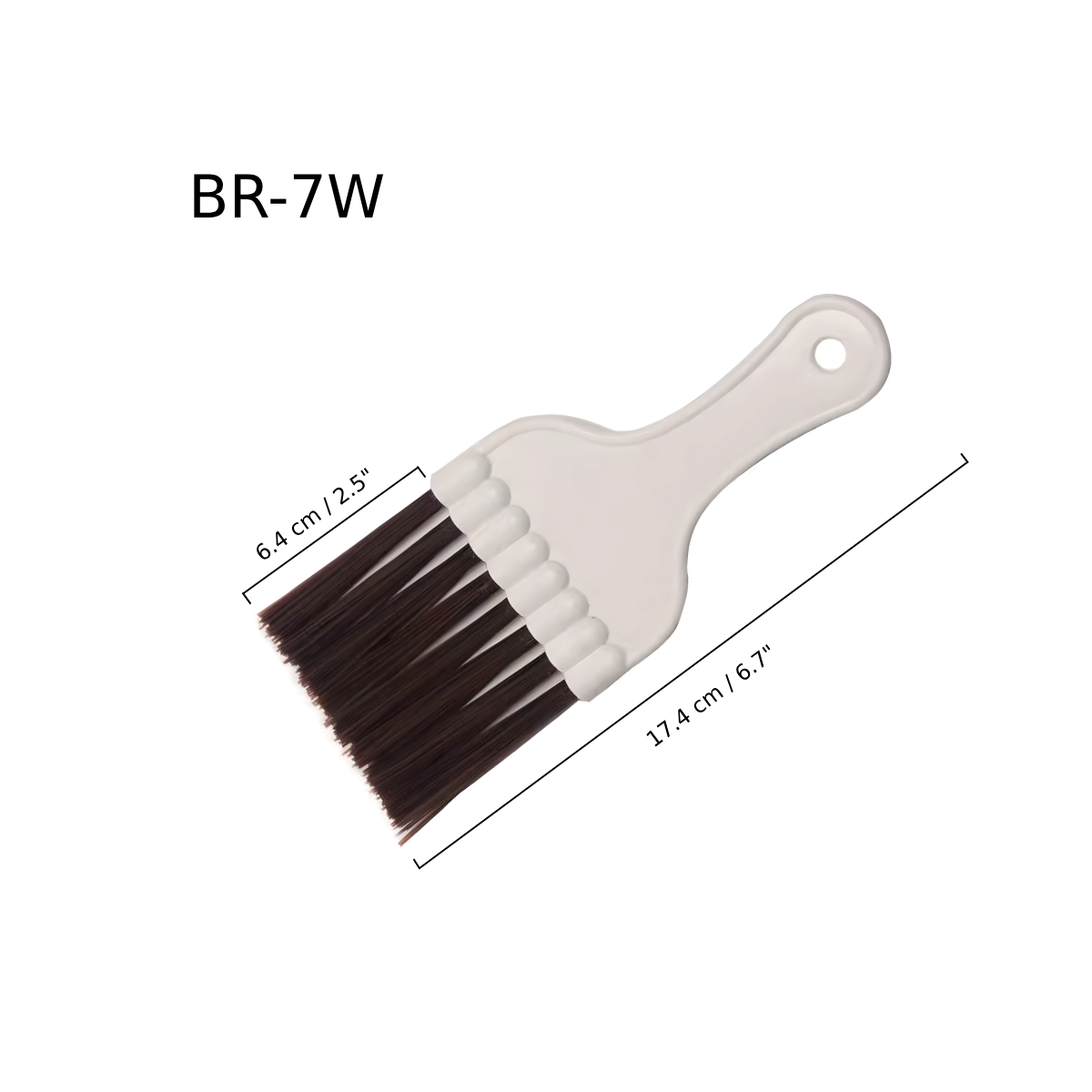 Condenser Cleaning Stainless Steel Brush with White Plastic Handle, 17.5cmx7cmx1cm (BR-7W) - Chefcoca