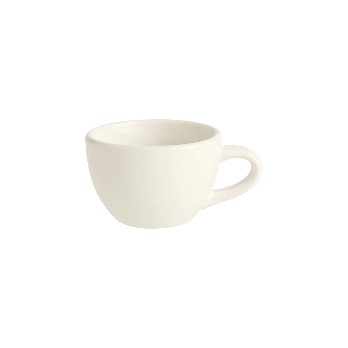 Cameo, 3-3/4" Dia White Ceramic Round Dynasty Cappuccino Cup, 205cc, 2-3/8" High- Ceramic, White (210-77C)