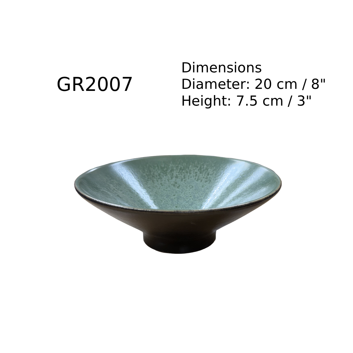 Chefco, 8" Green Deep Bowl (GR2007) - Chefcoca