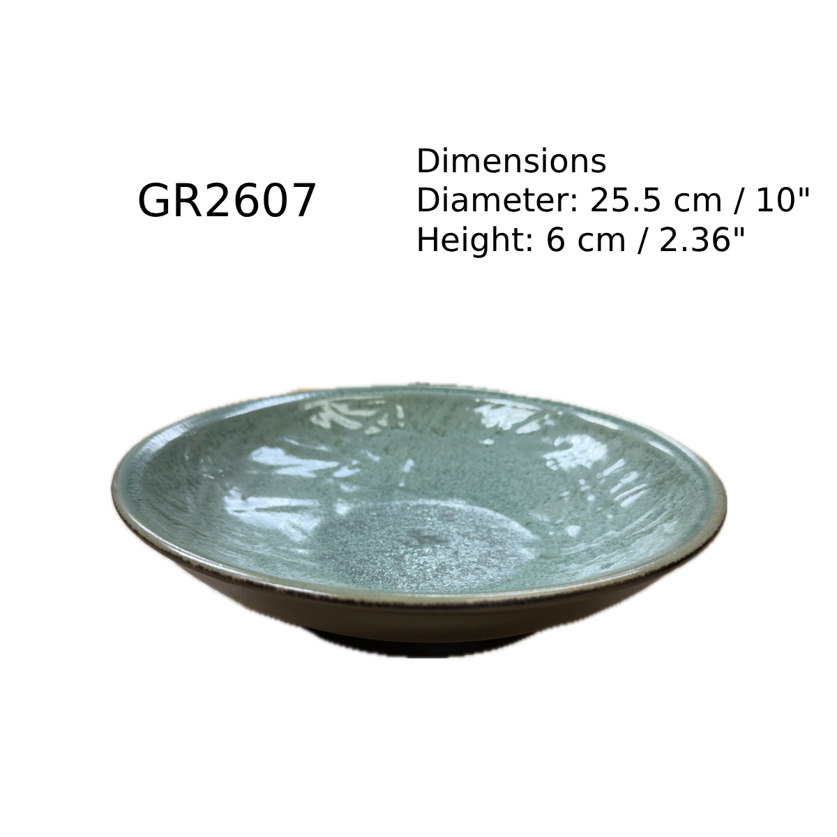 Chefco, 10" Green Woven Shallow bowl (GR2607) - Chefcoca
