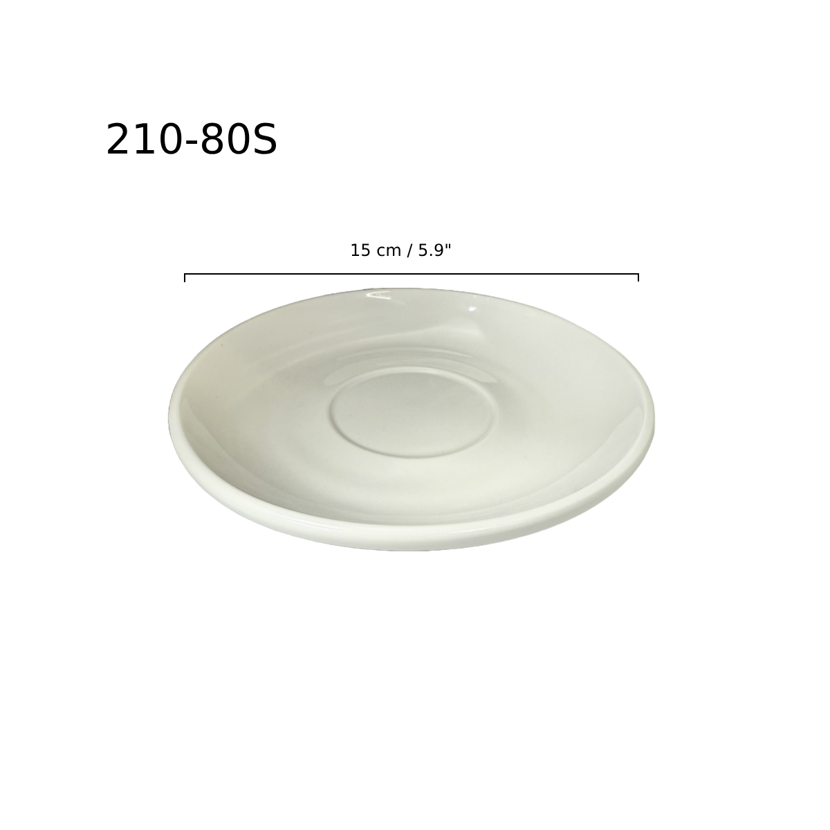 Cameo, 6" Dia White Ceramic Round Saucer Plate, 3/4" High - Ceramic, White(210-80S)