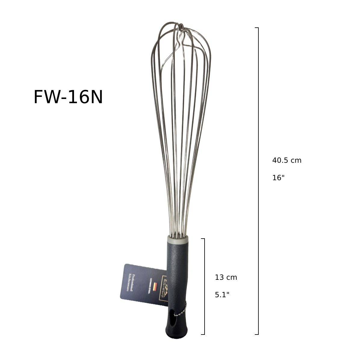 Sub-equip, 16" French Whisks, Nylon (FW-16N) - Chefcoca