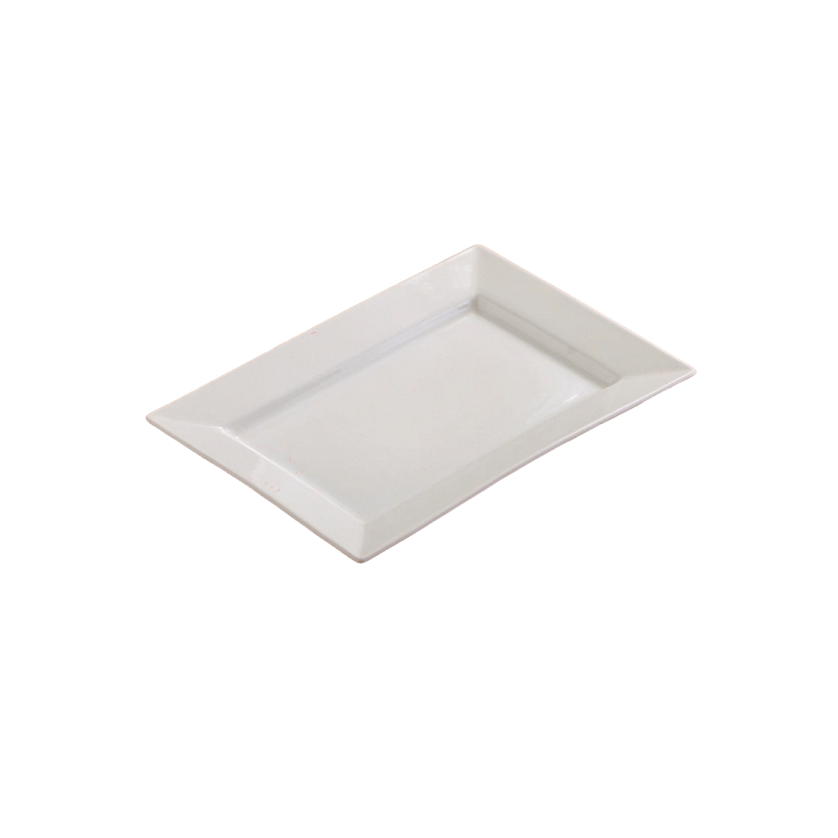 Chefco 9"x5.5" Porcelain White Rectangular Plate- Ceramic, White (PT00093)