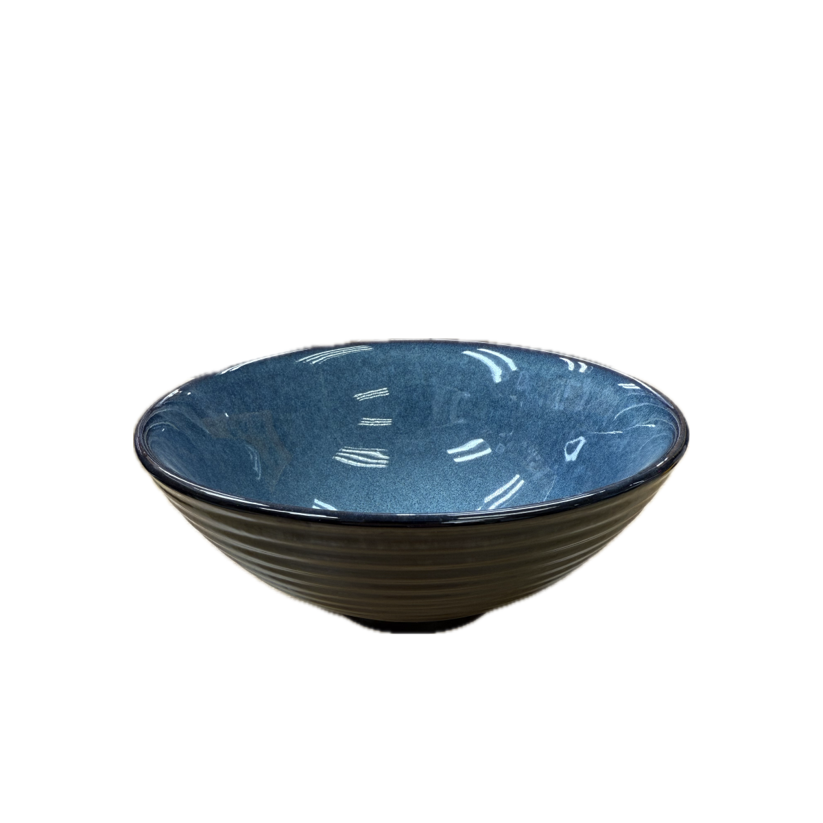 Chefco, 8" Blue Ceramic Wide Bowl (PTC00320) - Chefcoca