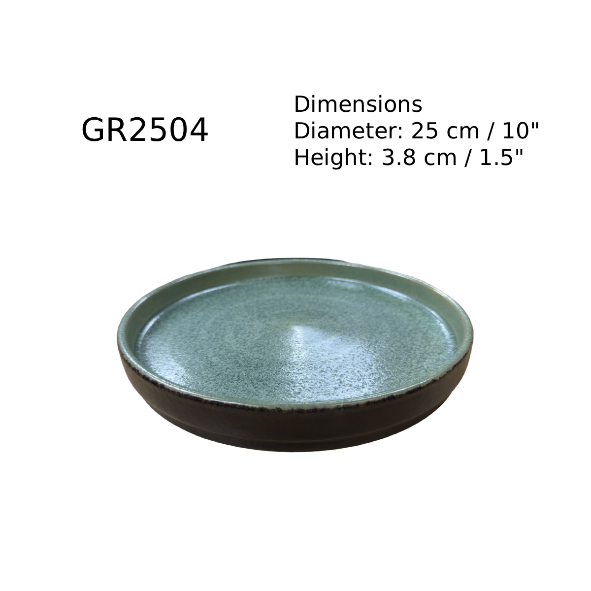 Chefco, 10" High-side Round Plate (GR2504) - Chefcoca