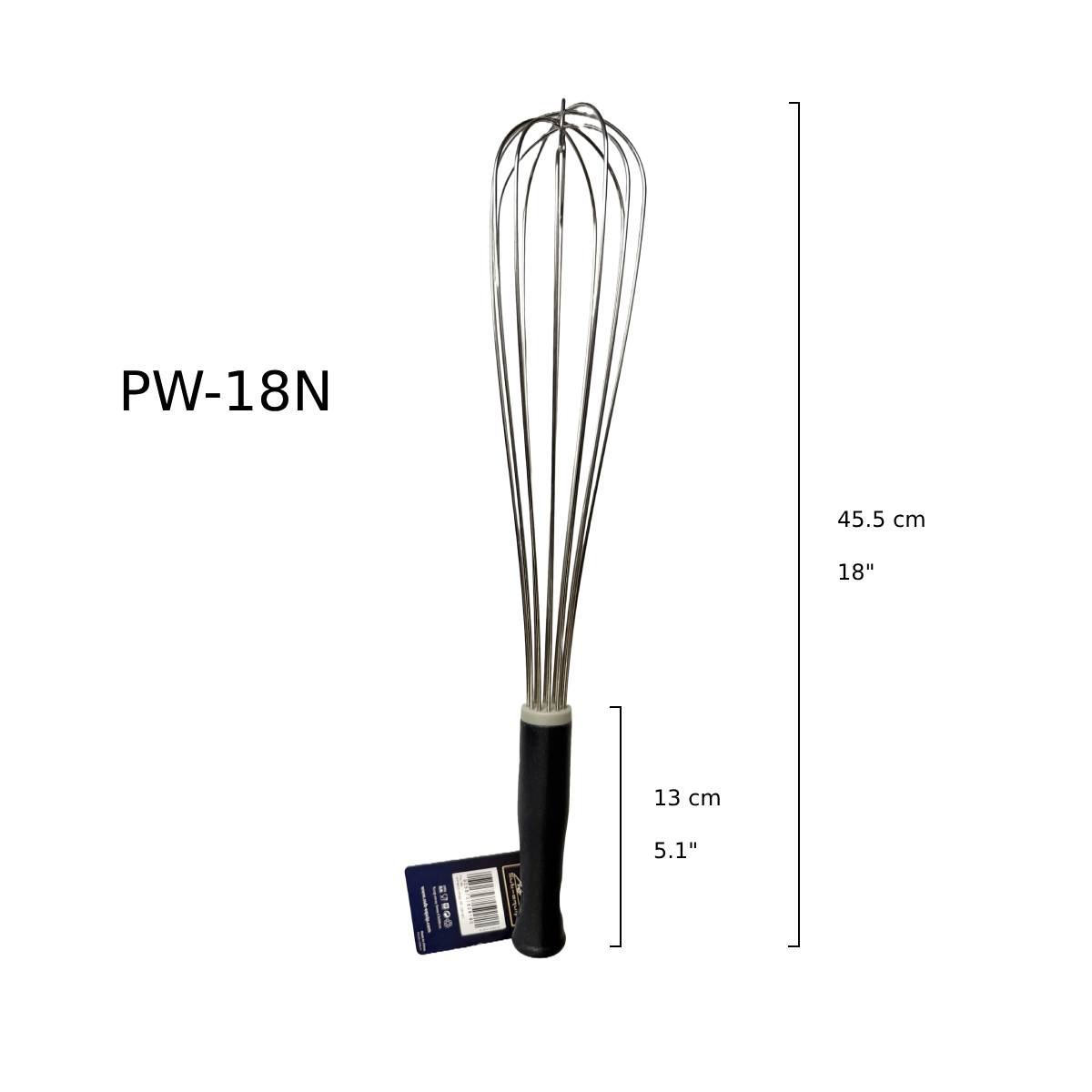 Sub-equip, 18" French Whisks, Nylon (FW-18N) - Chefcoca