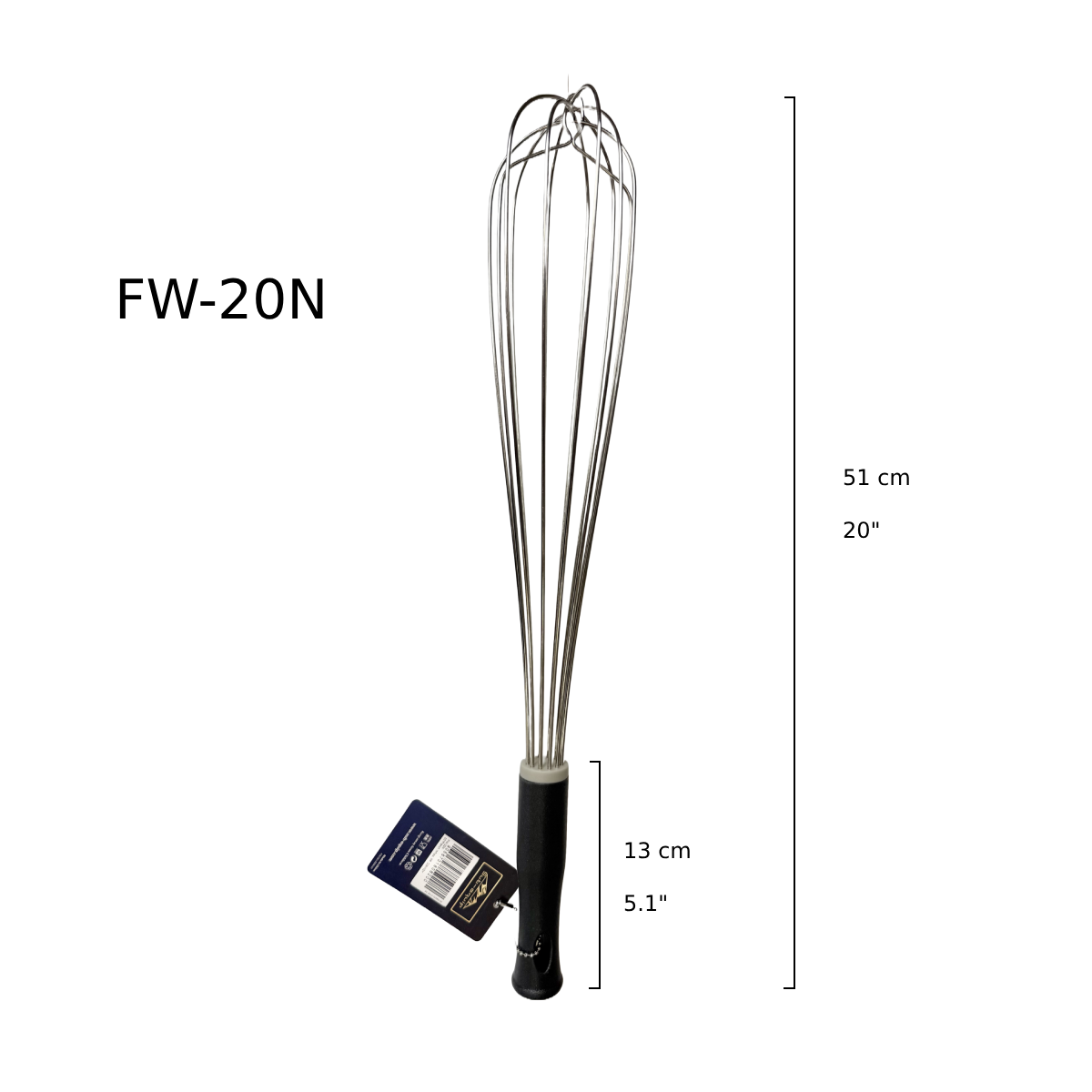 Sub-equip, 20" French Whisks, Nylon (FW-20N) - Chefcoca