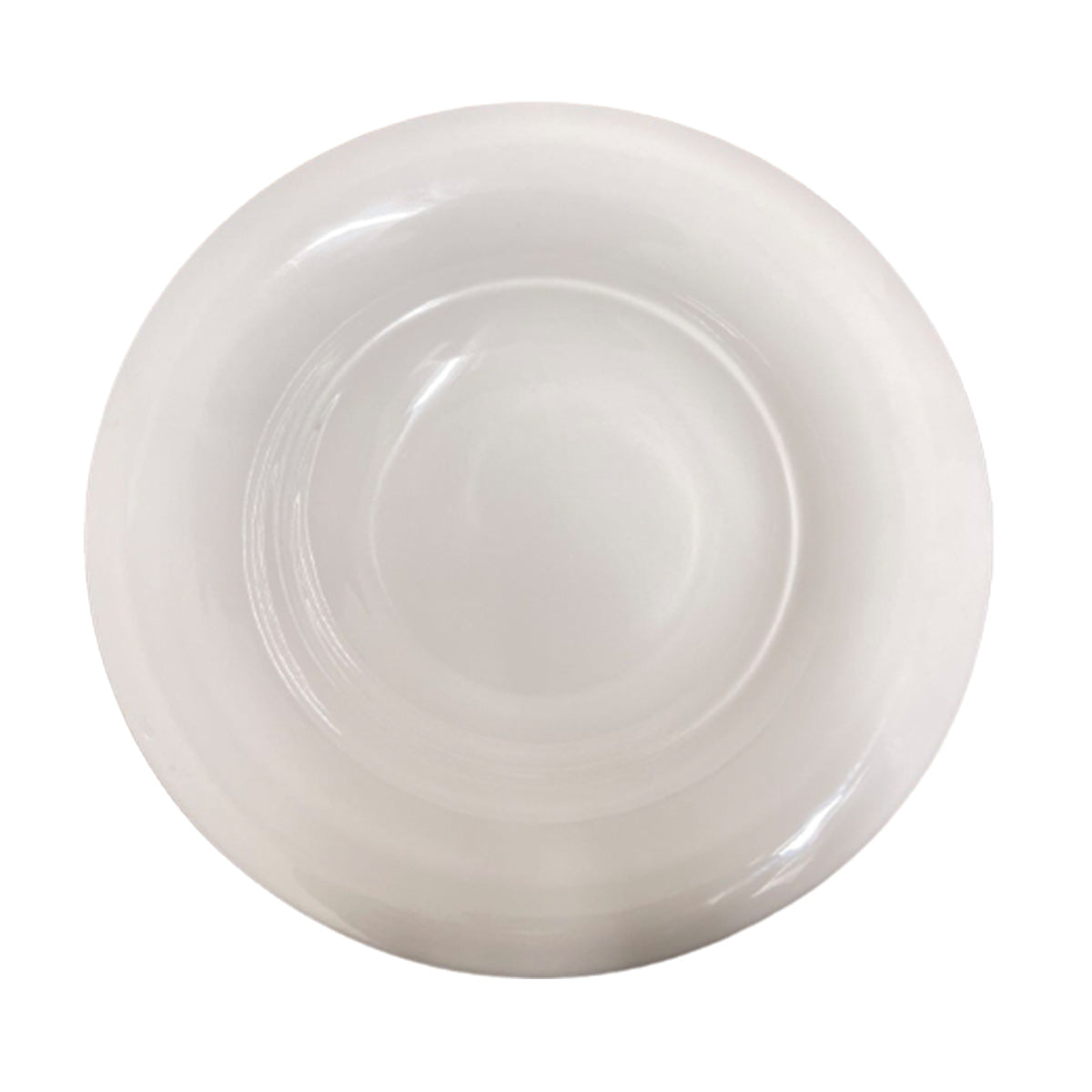 12" White Melamine Deep Rimmed Plate (15-2019-12)