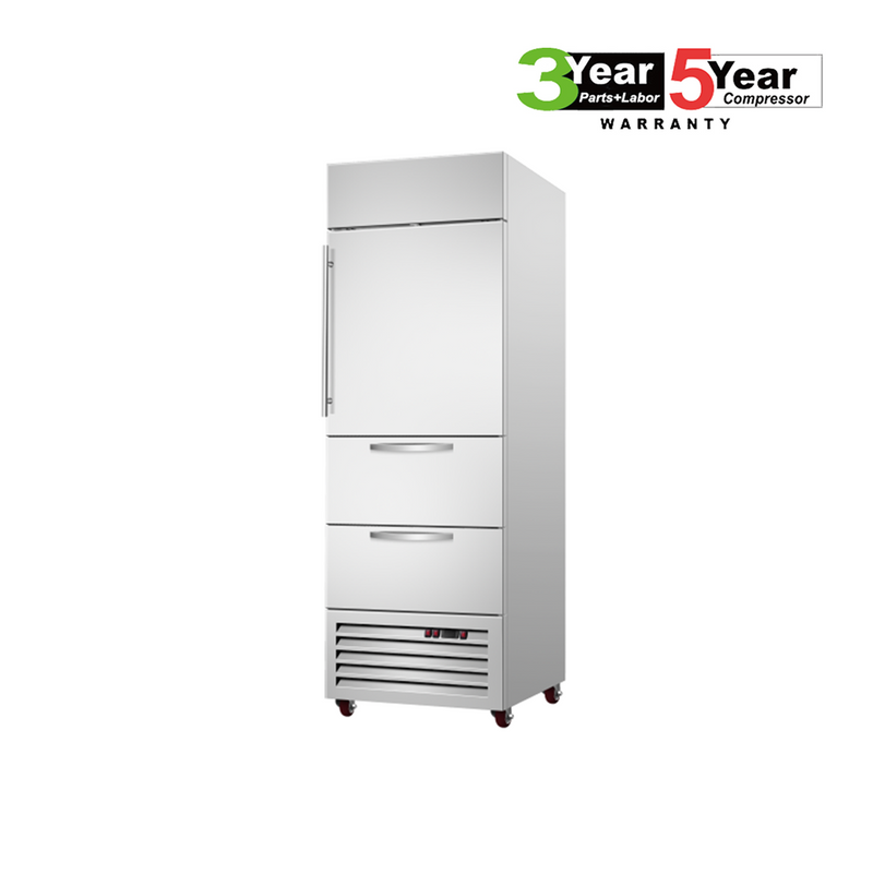 Sub-Equip, C-27BR-2D  27"Solid Door Reach-in Cooler With Two Drawers