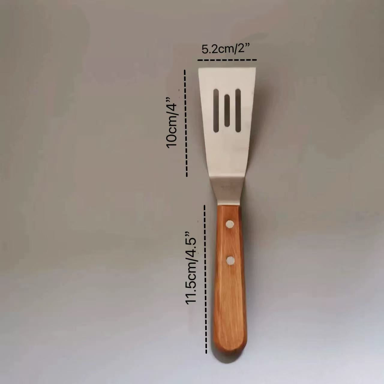 CHEFCO ,TNH-32, Perforated Grill Spatula w/Offset Wooden Handle,4"X2" Blade - Chefcoca