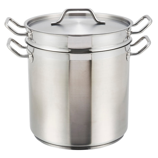 SSDB-20 - Stainless Steel Double Boiler with Cover - 20 Quart