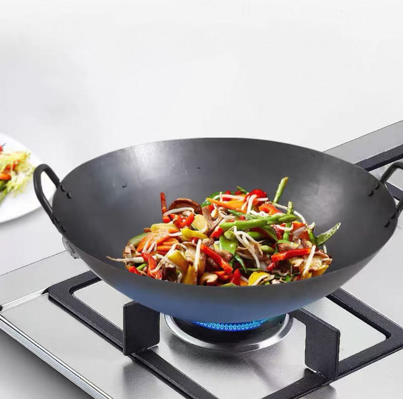 CHEFCO,1665B, 25"Hand Hammered  Steel Wok