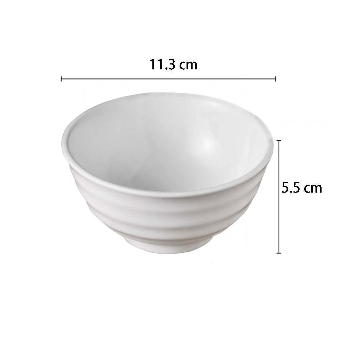 White Whorl Melamine Bowl (2044)