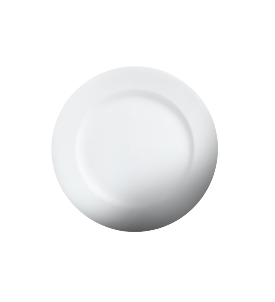 Imperial Medium Rim Plate,White Ceramic  (210-61~210-101) - Chefcoca