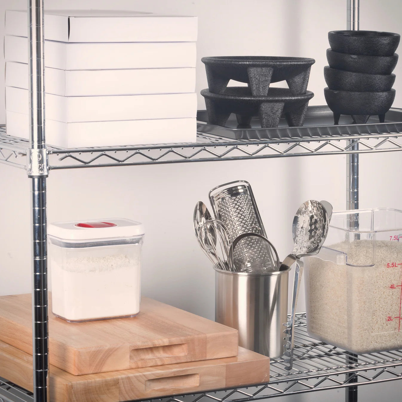 4-Tier Wire Shelving Set, Chrome-Plated - 24" x 36"