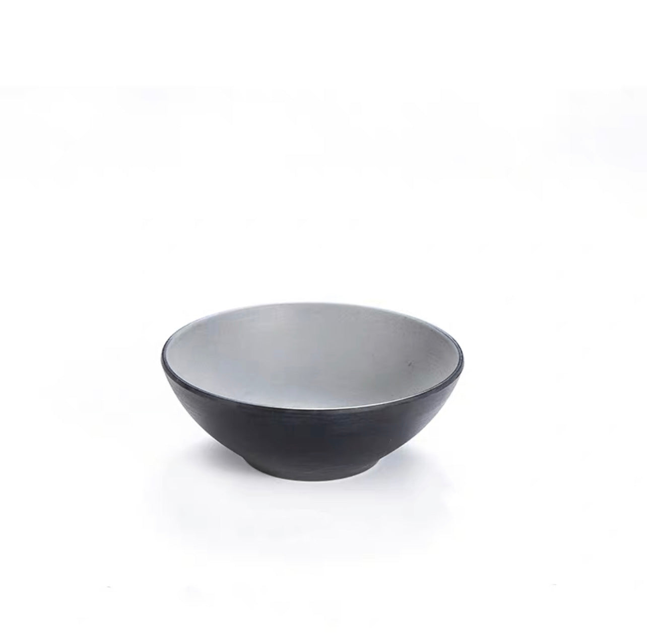 5.8”Two Toned Grey Melamine Shallow Bowl (25-049)