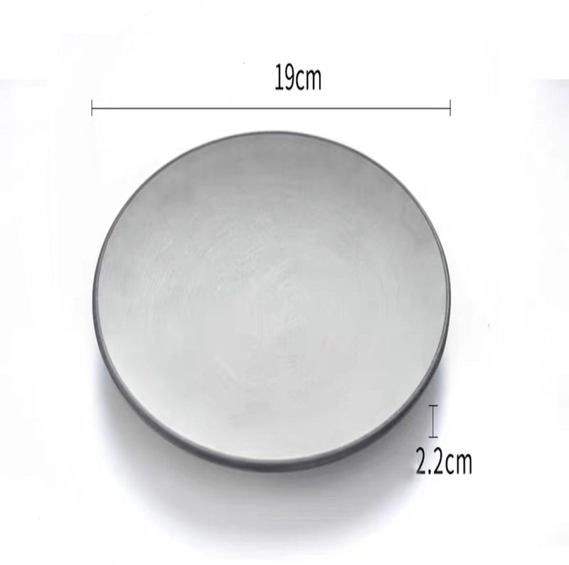 7.5”Two Toned Grey Melamine Salad Plate (25-053)