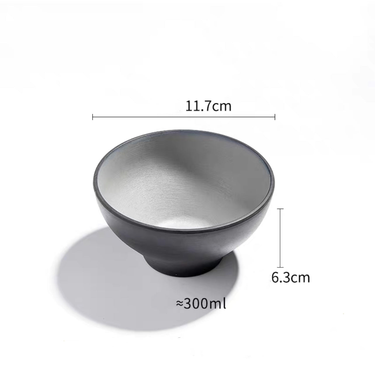 4.6”Two Toned Grey Melamine Bowl (25-095)