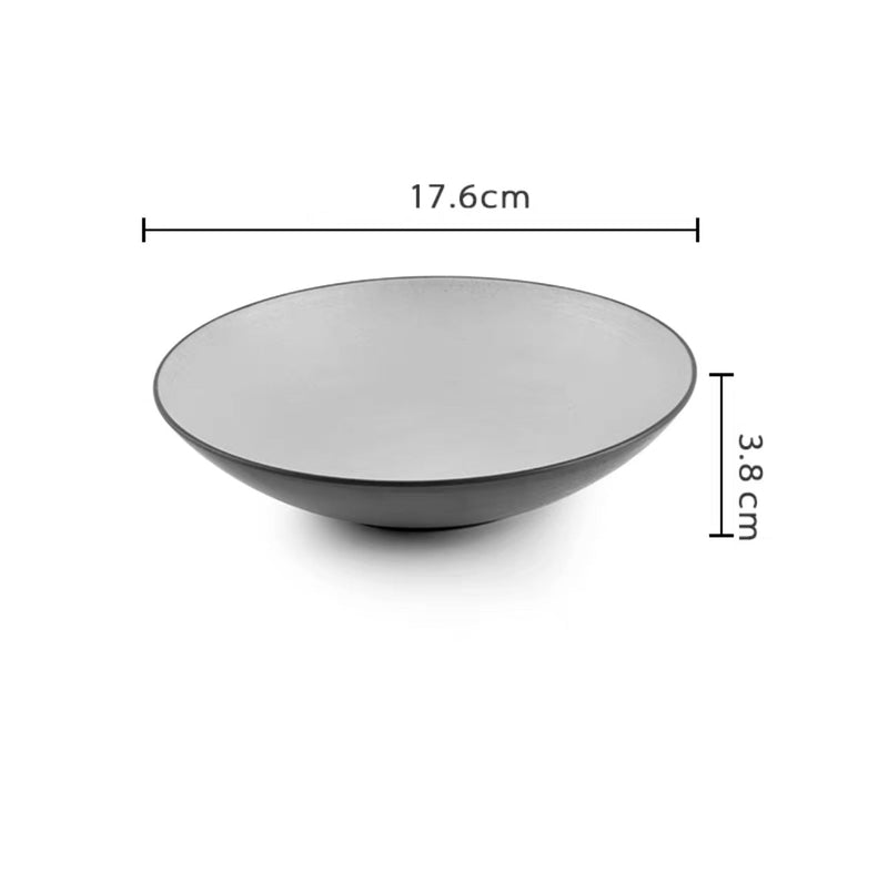 7”Two Toned Grey Melamine Bowl (25-113)