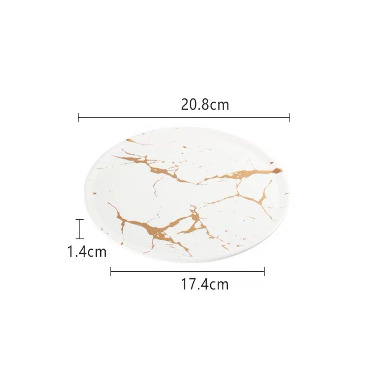 Gold Marble Melamine Round Plate（27-016，27-017）