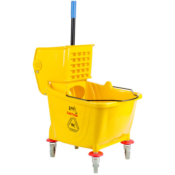 Mop Bucket with Wringer 35 Qt, Yellow