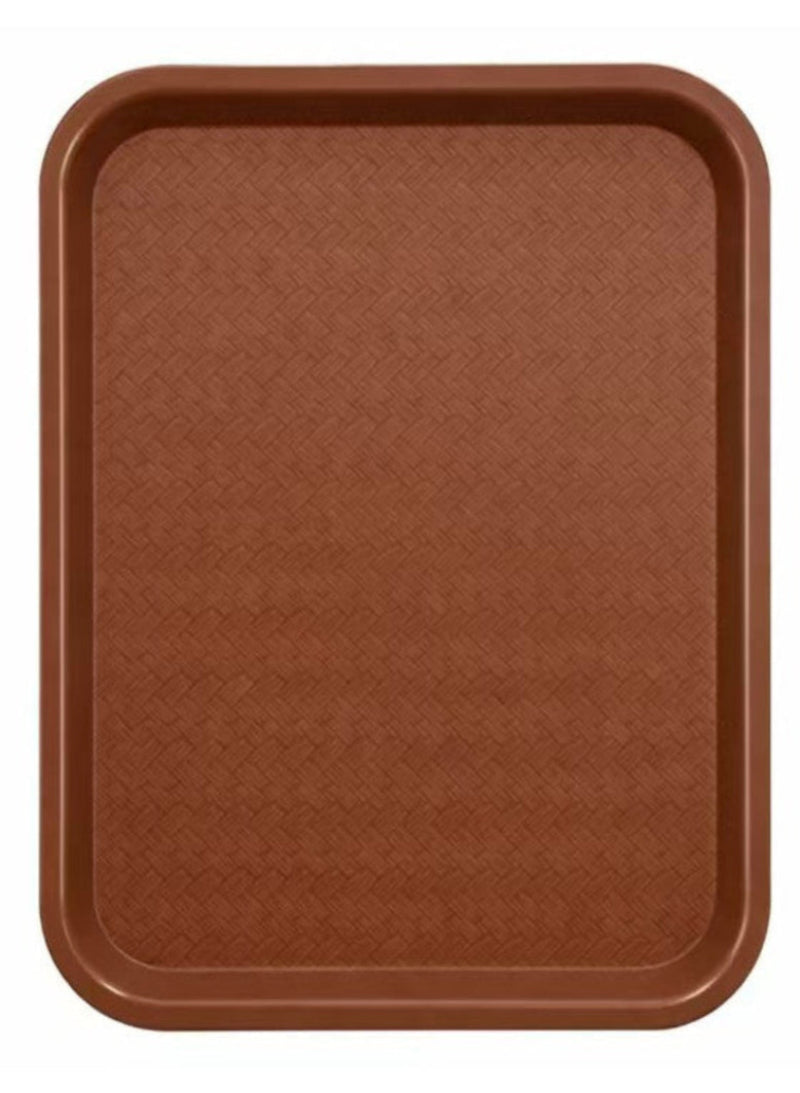 Sub-equip,PT-1216B,High Quality Plastic Fast Food Tray, 12"x 16", Brown - Chefcoca