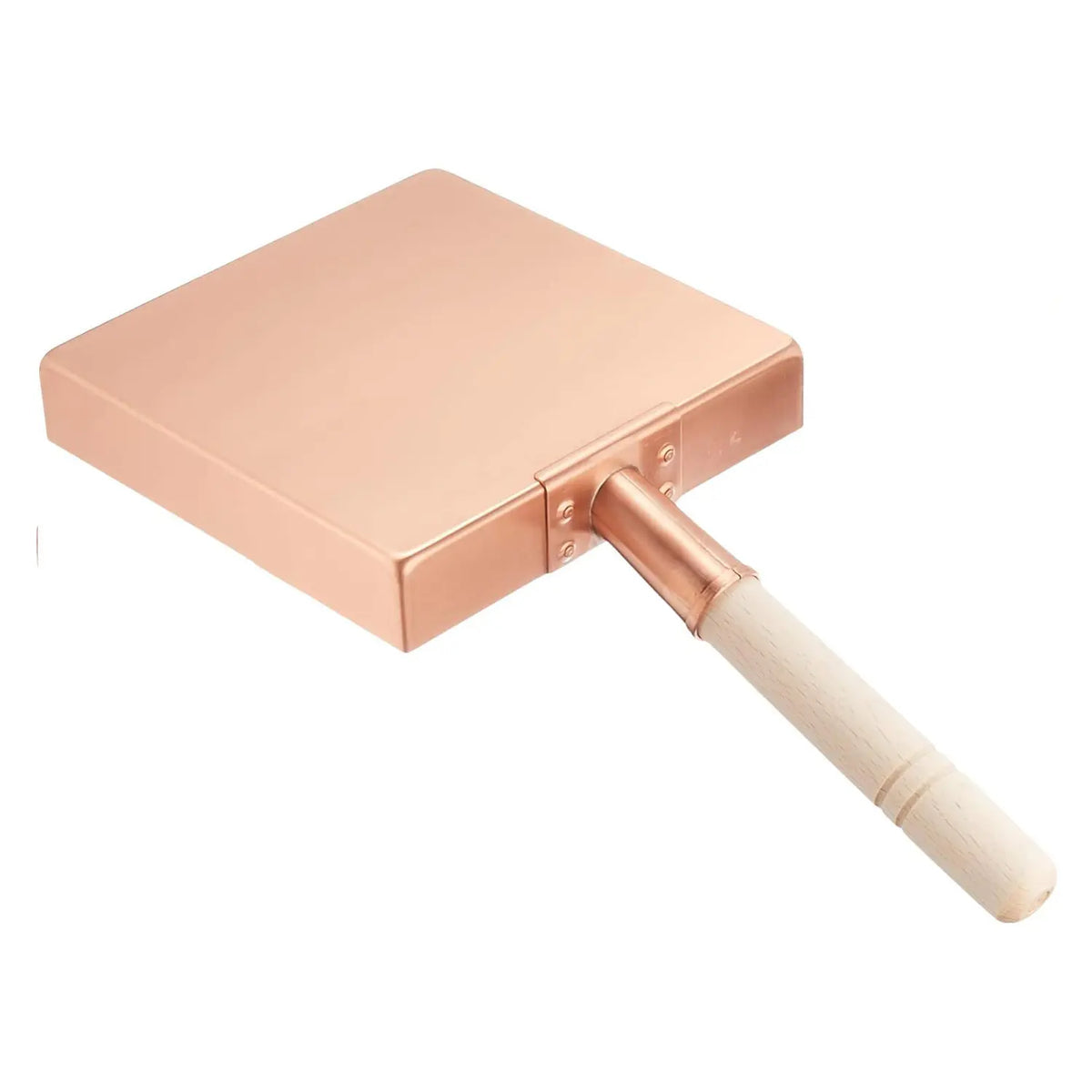 Japanese Tamagoyaki Pan Omelets Copper Pan with Wooden Lid Made in Japan Square Frying Pan for Eggs-240mm