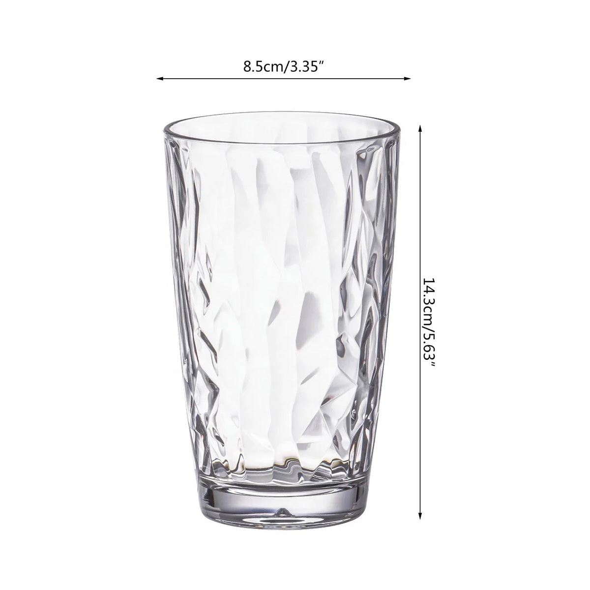 480mL Waves Acrylic Water Glass (JB-9320)