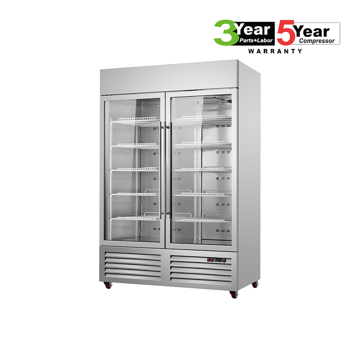 Sub-Equip, C-35RG 39" Glass Double Door Reach-In Refrigerator