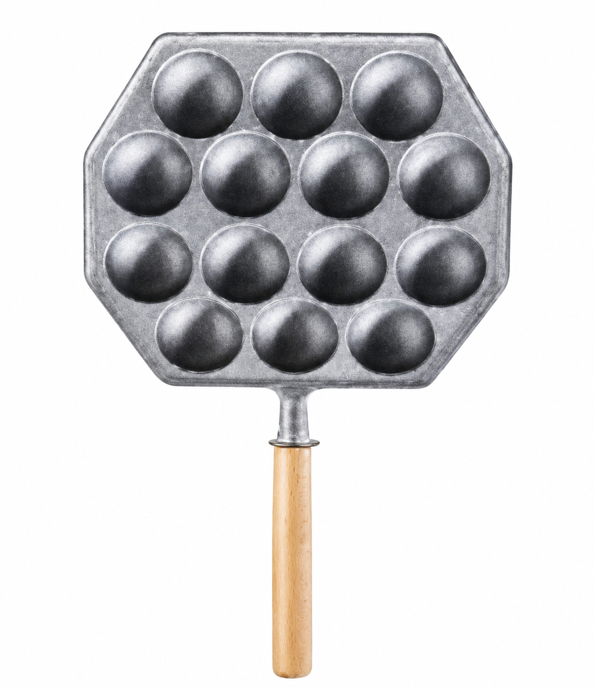 CHEFCO,TAF-14, Poêle Takoyaki en fonte, 14 trous, 8,25"x7,75"