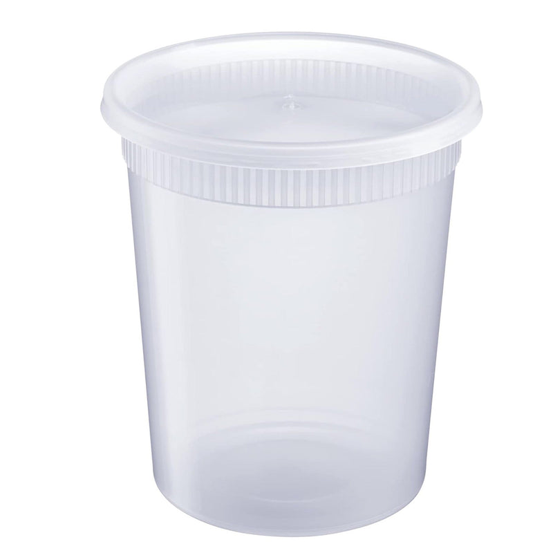 240 Sets, 32oz, Leakproof Clear Food Storage Soup Deli Container with Lids (TY-S32)